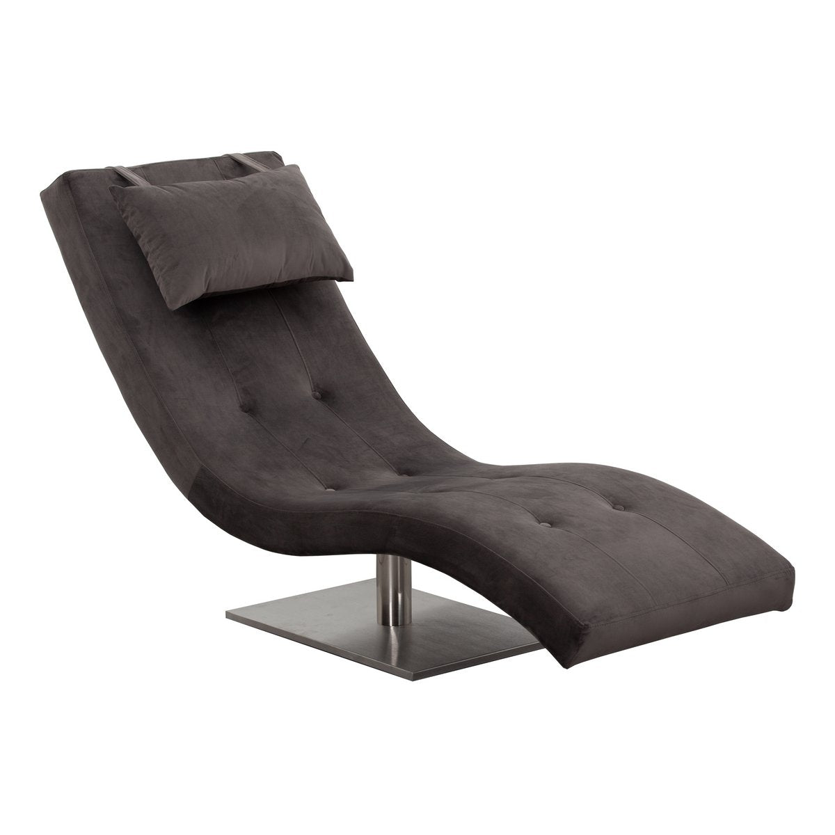 Relax ligbed fluweel grijs
