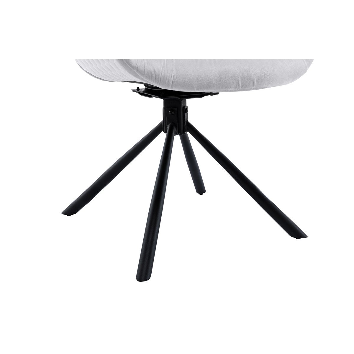 Fauteuil met honingraatstiksel in lichtgrijs fluweel