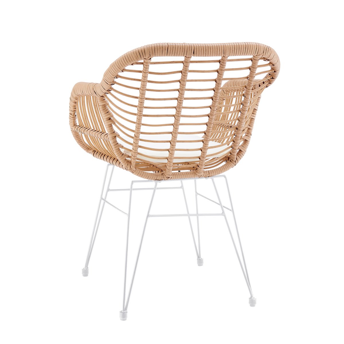 Set van 2 fauteuils in rotan look, naturel