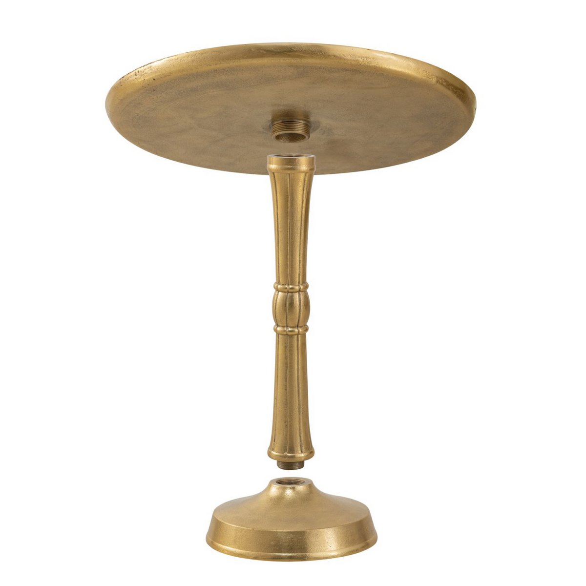 Bijzettafel metaal rond Ø 44x53 cm decotisch nobel of goud met ontwerp middenvoet aluminium