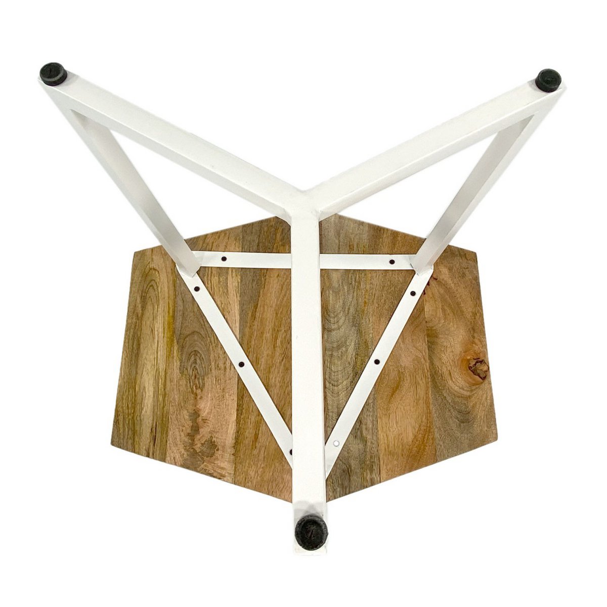 Zije tafel 56 x 47 cm woonkamer tafel salontafel mooi metalen frame zwart - wit wit wit