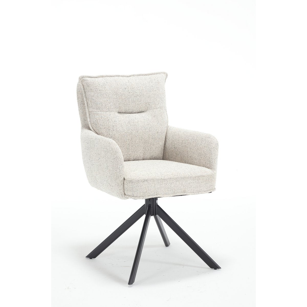 Fauteuil structuurstof beige