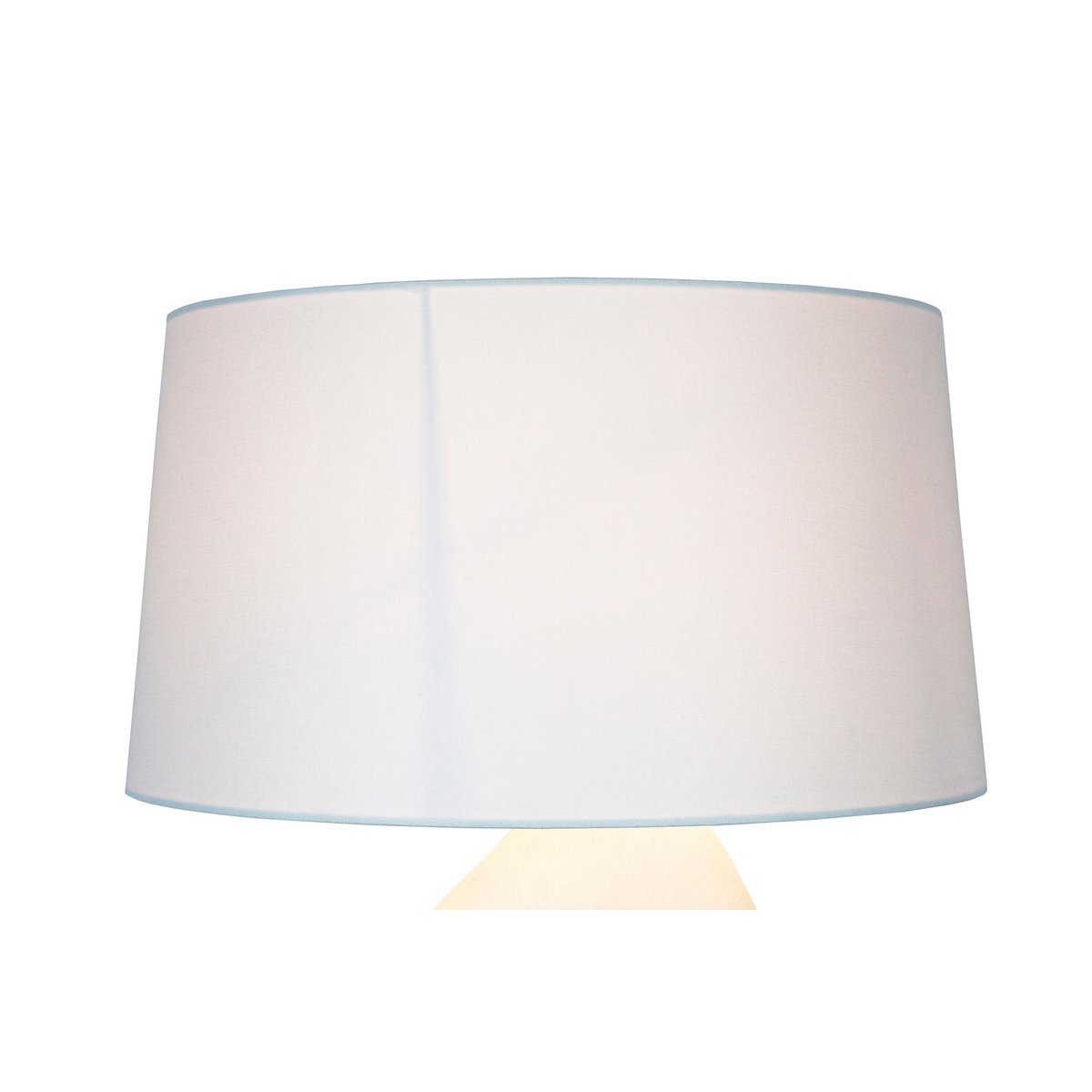 Tafellamp keramiek/linnen blauw/wit