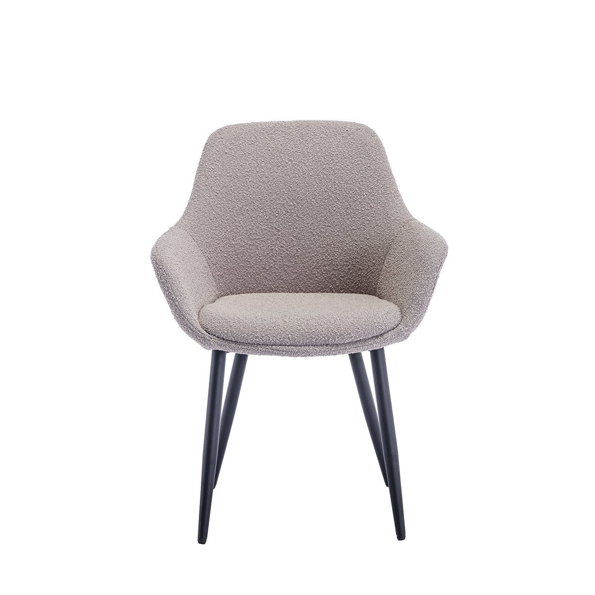 Fauteuil Bouclé stof taupe set van 2
