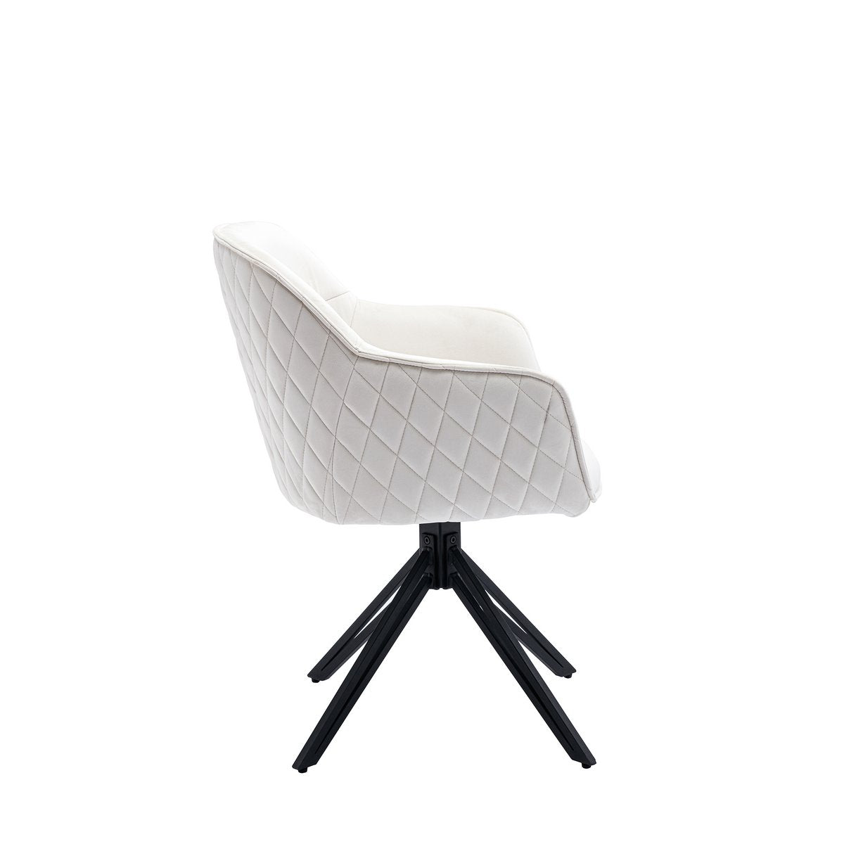 Fauteuil met honingraatquilt beige