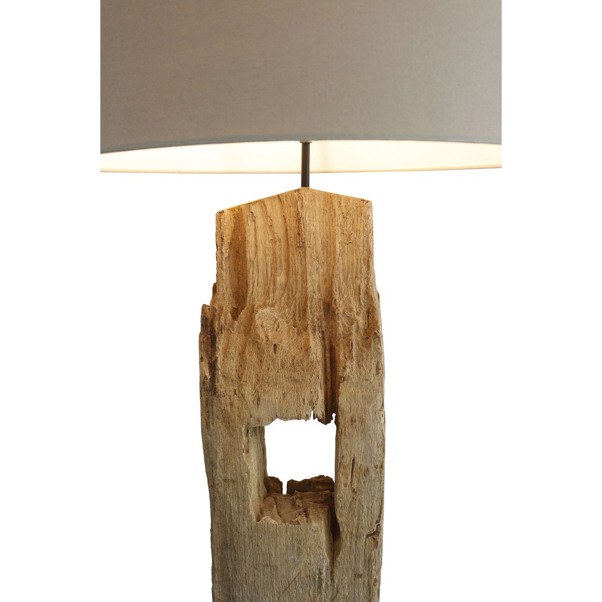 Vloerlamp drijfhout antiek wit 175 cm