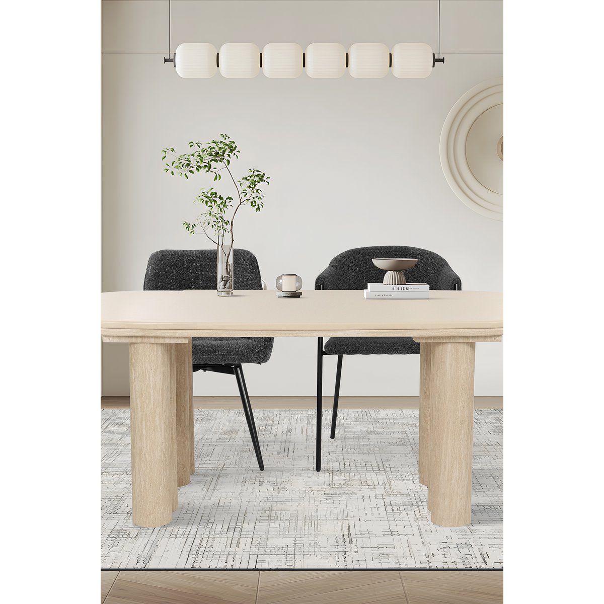 Fauteuilset van 2 met structuurstof