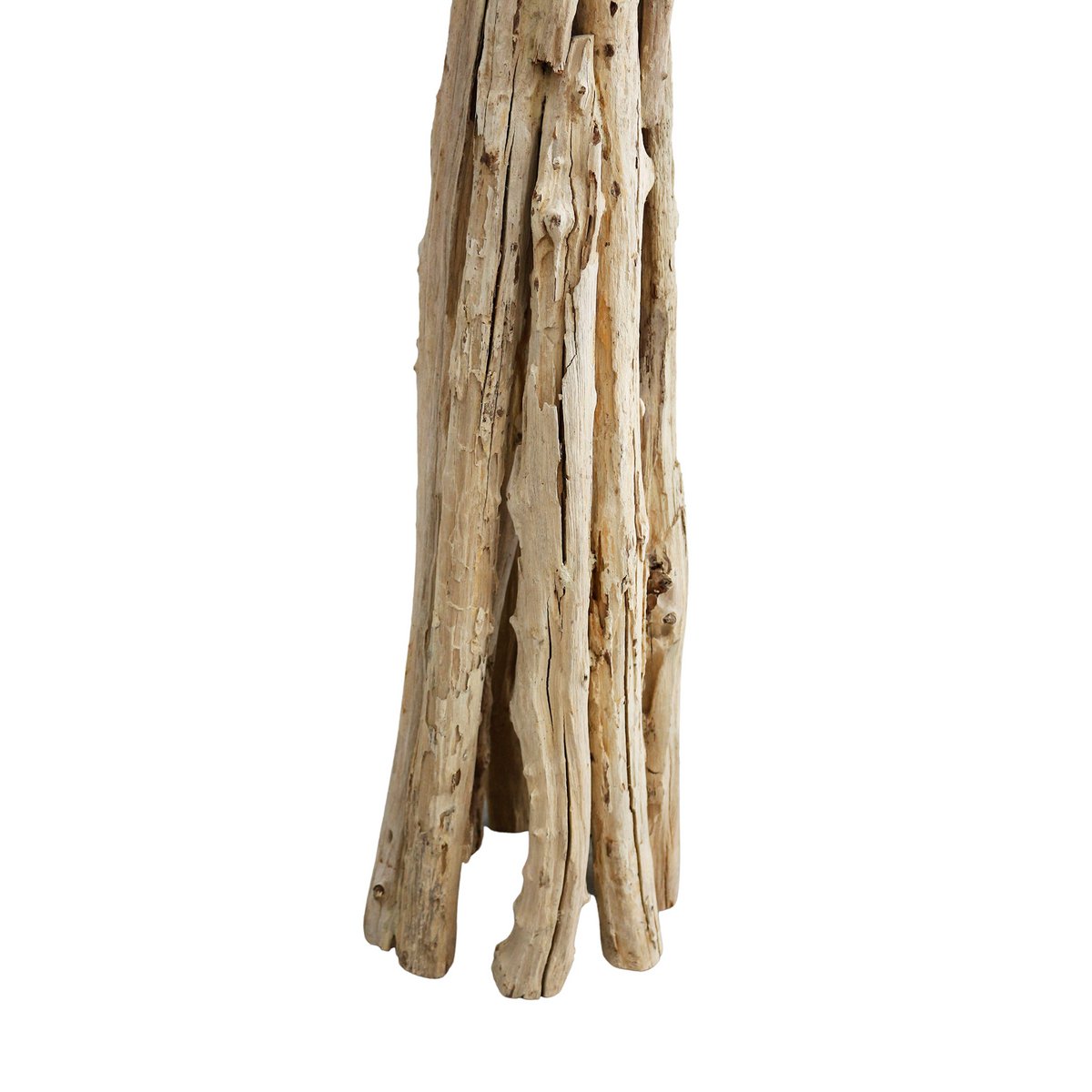 Vloerlamp drijfhout wit 145 cm