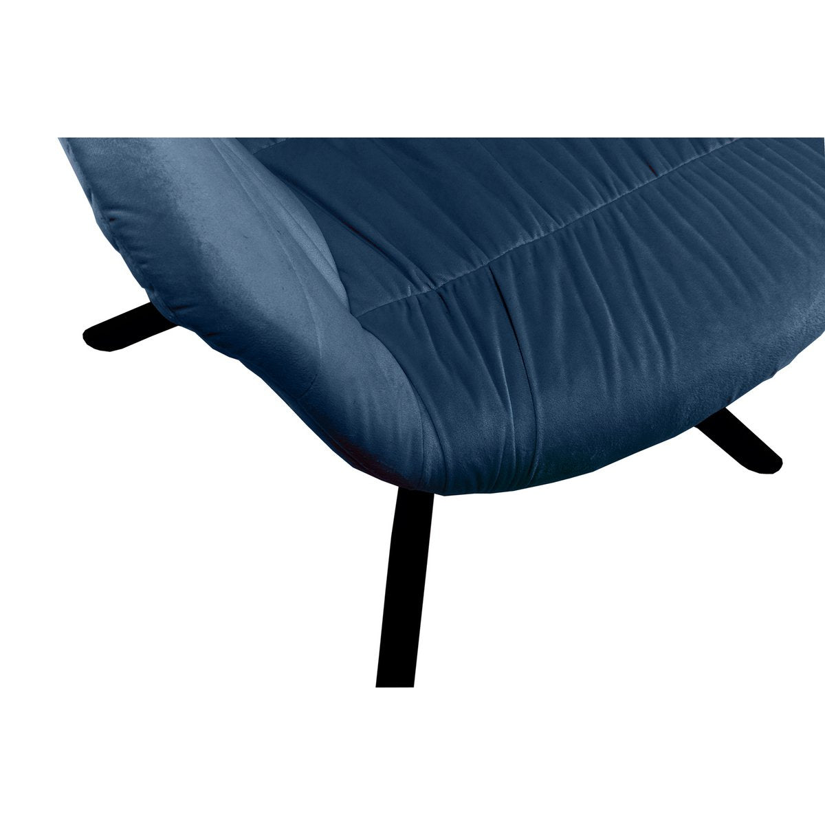 Fauteuil met honingraatstiksel in fluweelblauw