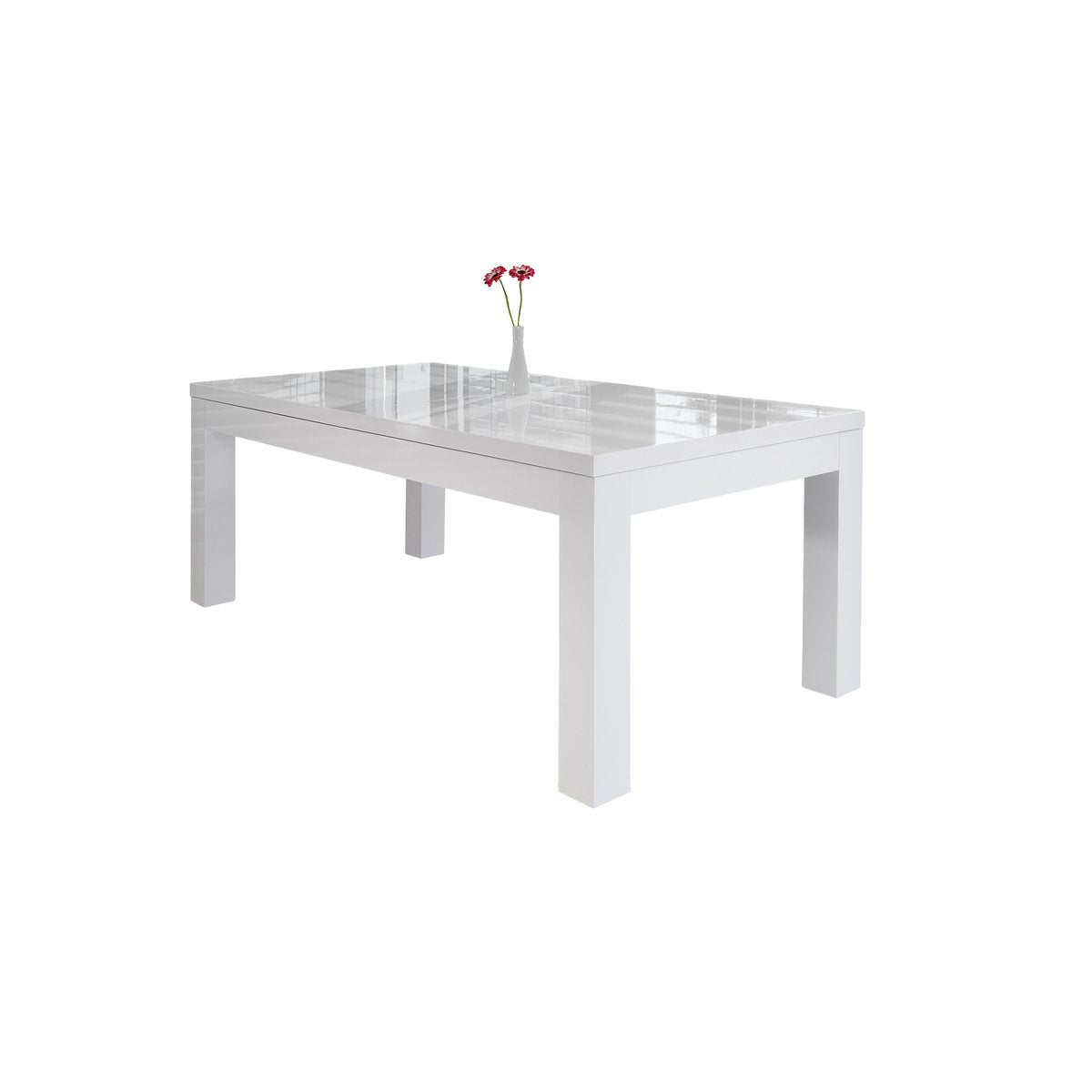 Eettafel 180/260x90 cm wit