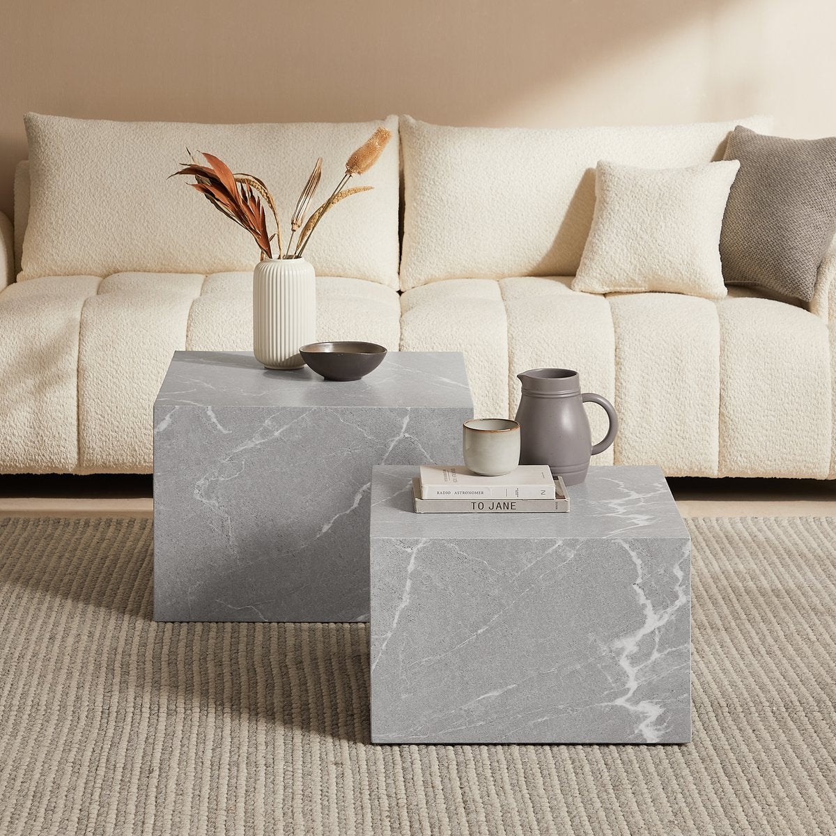 Salontafel grijs set van 2
