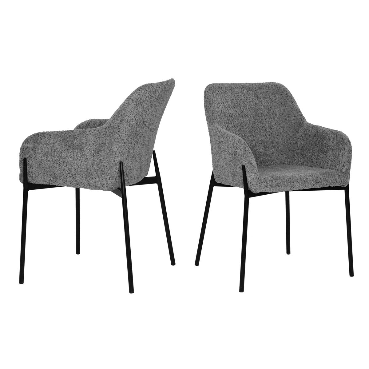 Set van 2 fauteuils met bouclé hoes