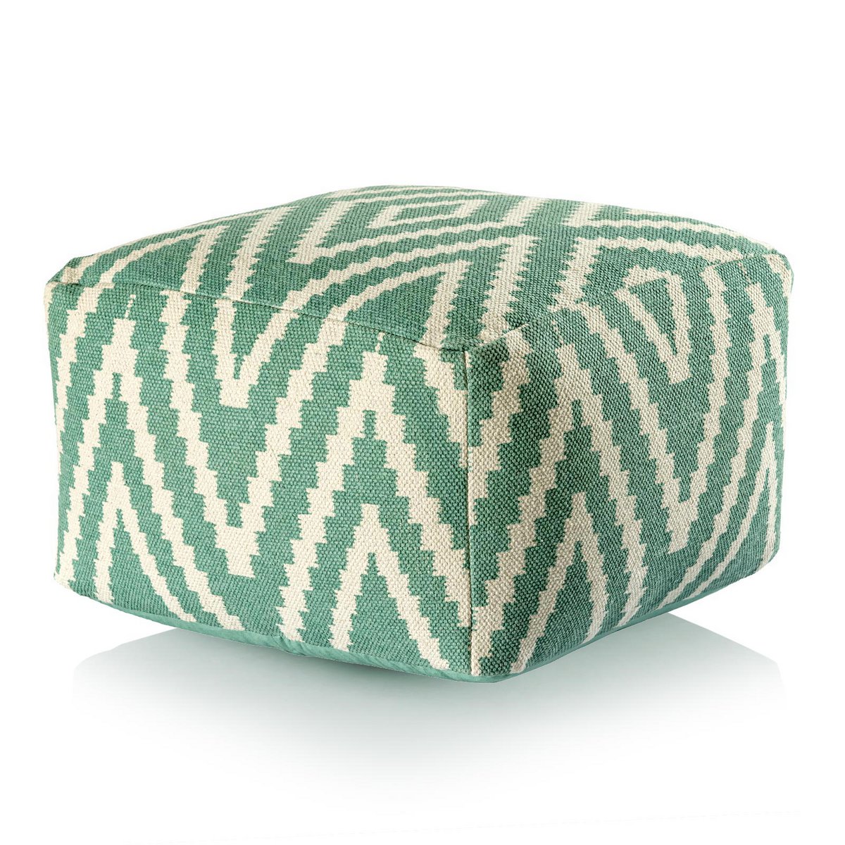 Zittend dobbelstenen voetkrukken stoel kruk 50x35x50cm pouf kelim vloerkussen peru zwarte taupe gele turquoise