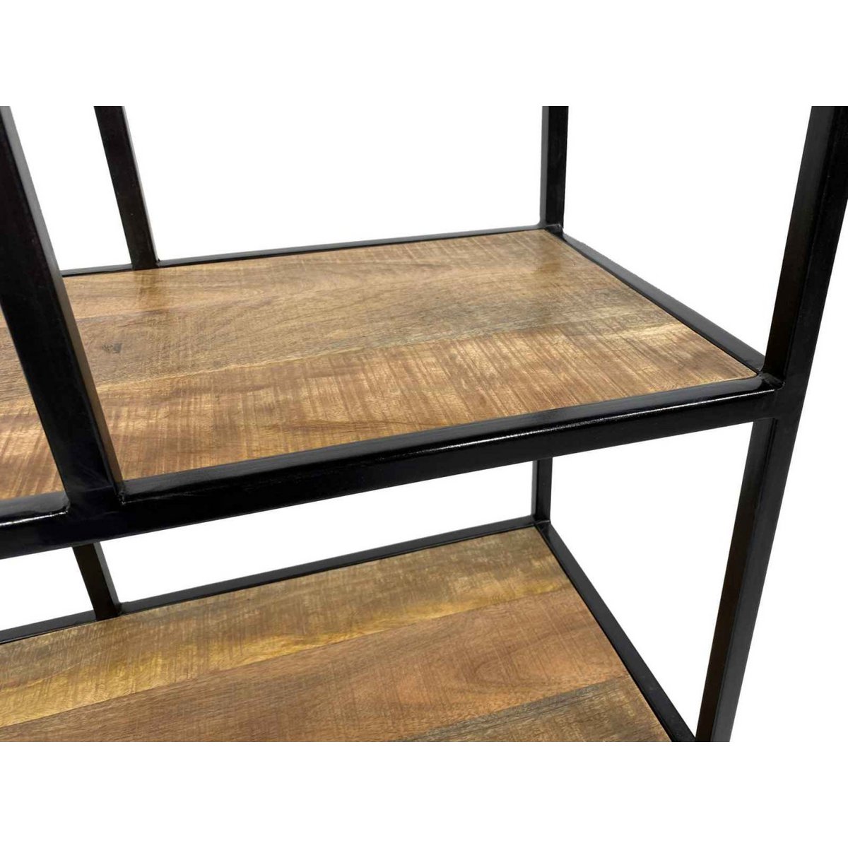 Staande plank boekenplank scheidingswand boekenplank 75 x 115 x 36 cm Liverpool metalen frame zwart