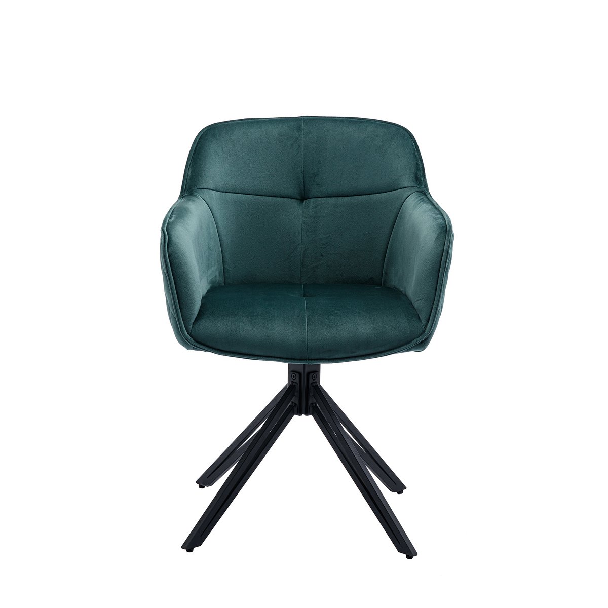 Fauteuil met honingraatquilt groen