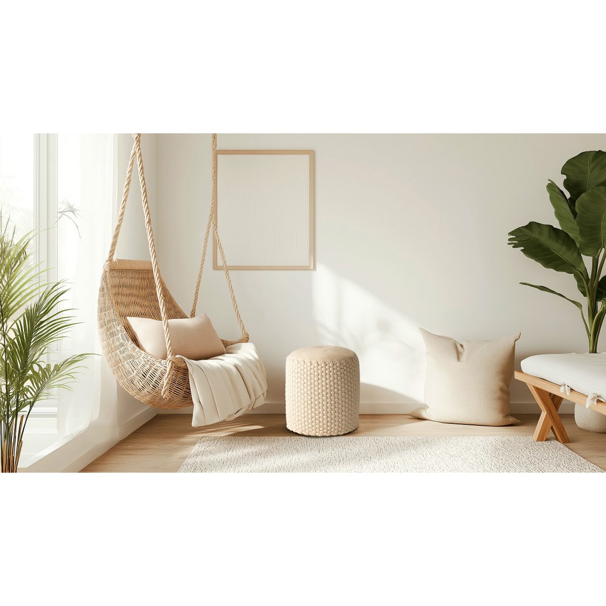 Krukken merino pouf outdoor Ø40 h45 cm stoel pouf kan worden vervuld