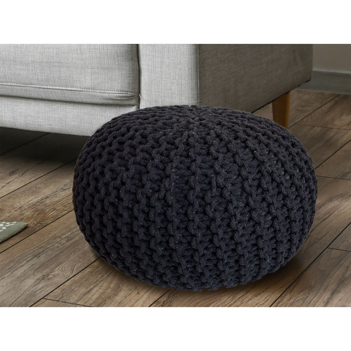 Pouf Ø 55 H 37 H 37 brei -kruk stoel pouf vloerkussen duurzaam
