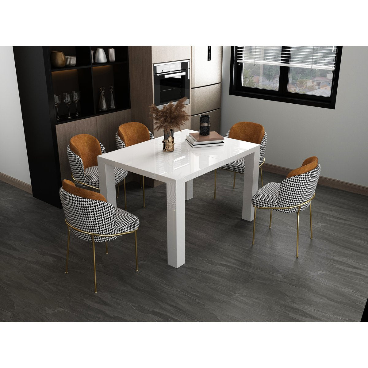 Eettafel 120/180/240x80 cm wit