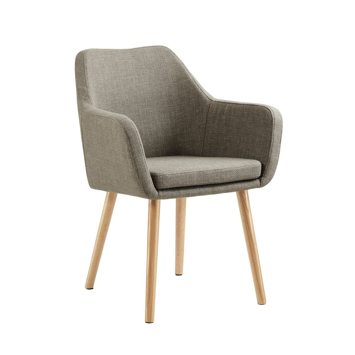 Fauteuil in bruine structuurstof
