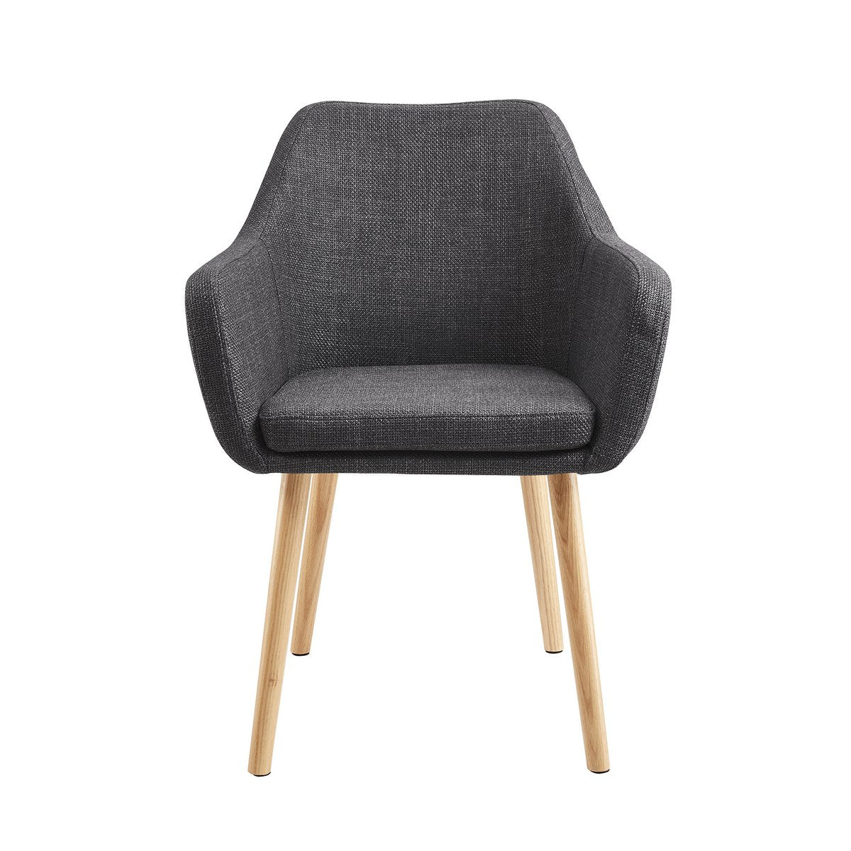 Fauteuil structuurstof donkergrijs