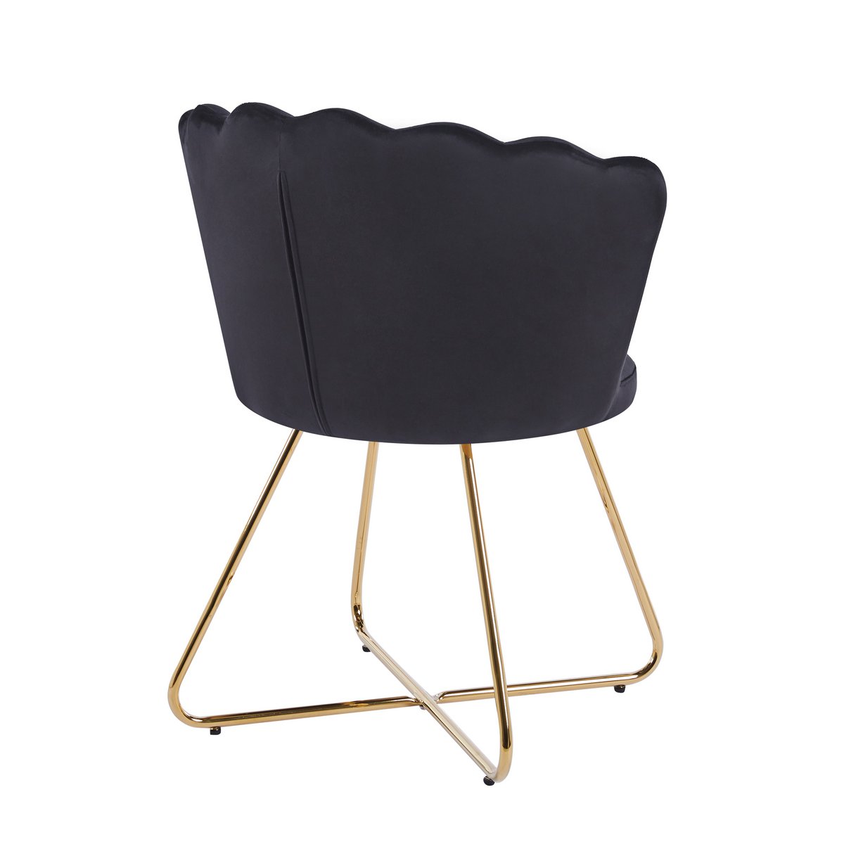 Velvet kuipstoelen set van 2 zwart