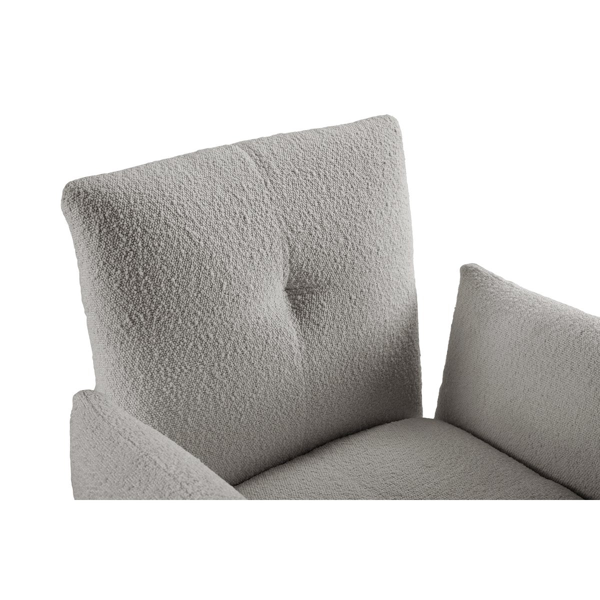 Fauteuil Bouclé stof lichtgrijs