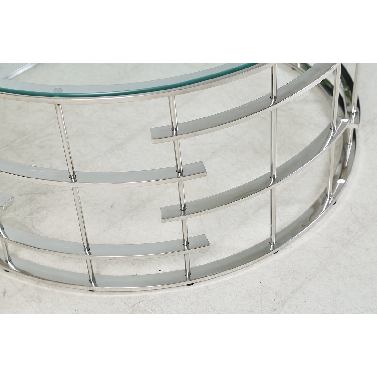 Salontafel zilver Ø 90 cm