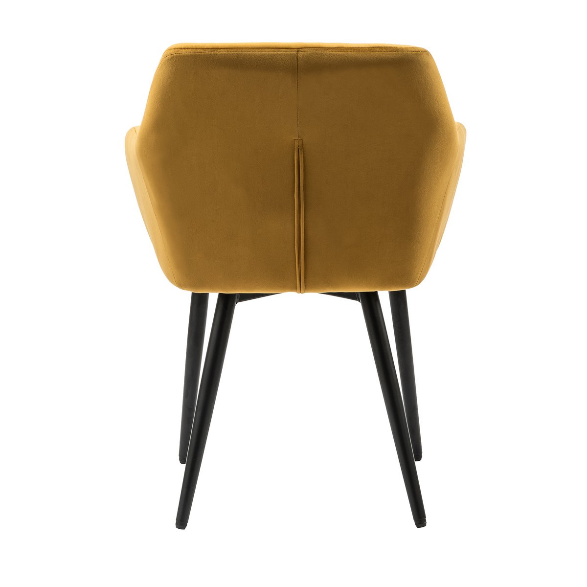 Geel fluwelen fauteuil