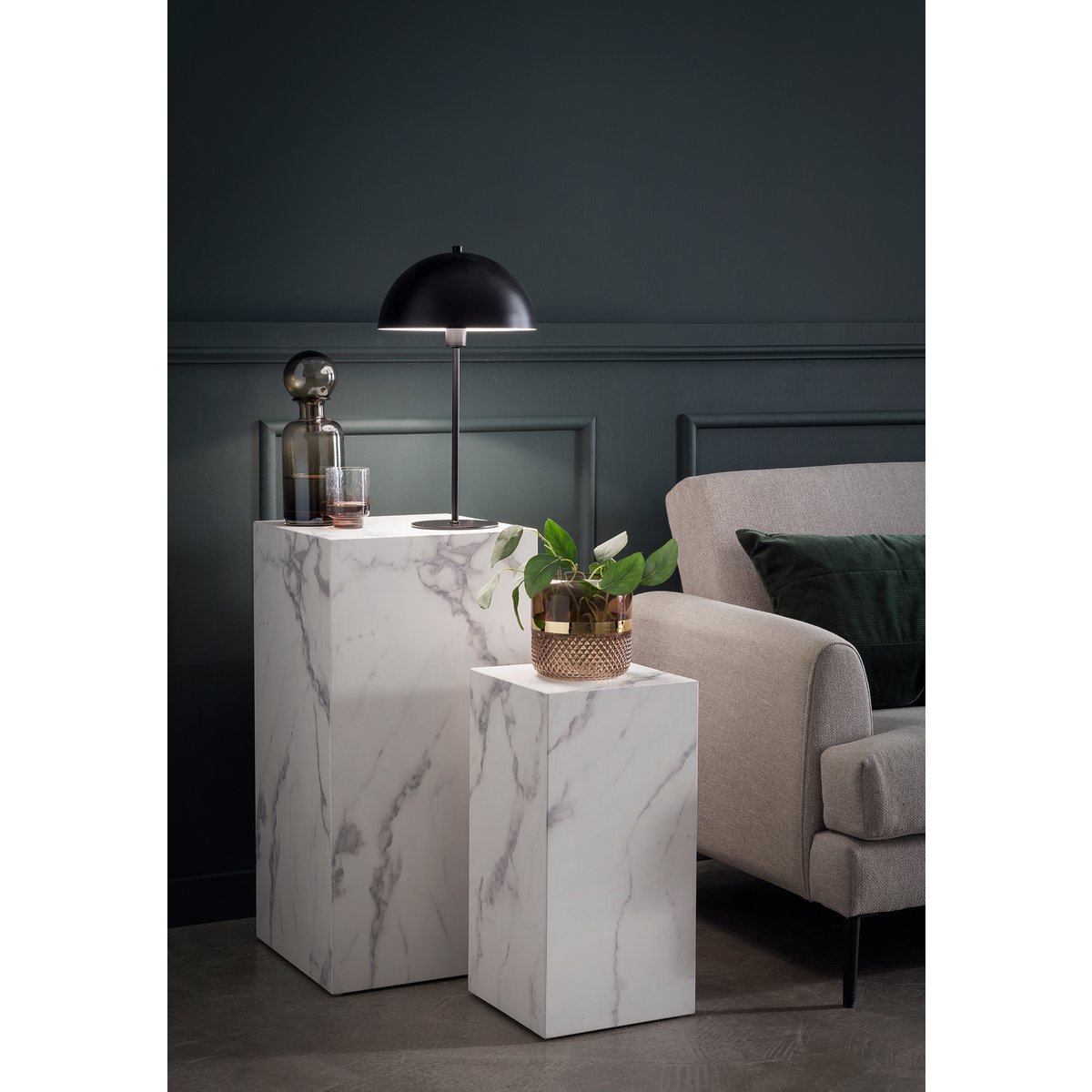Bijzettafel set van 2 wit