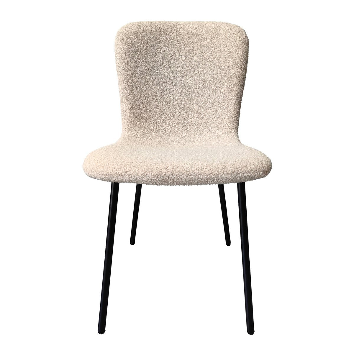 Bouclélook stoelenset van 4 beige