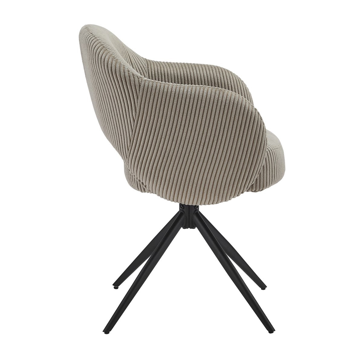 Armstoel Cord-Optics lichtgrijs