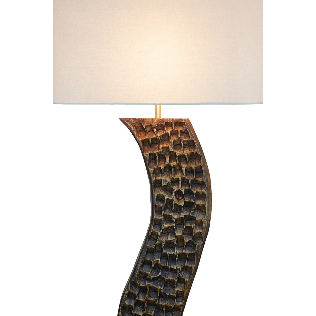 Vloerlamp acacia/linnen naturel 171 cm