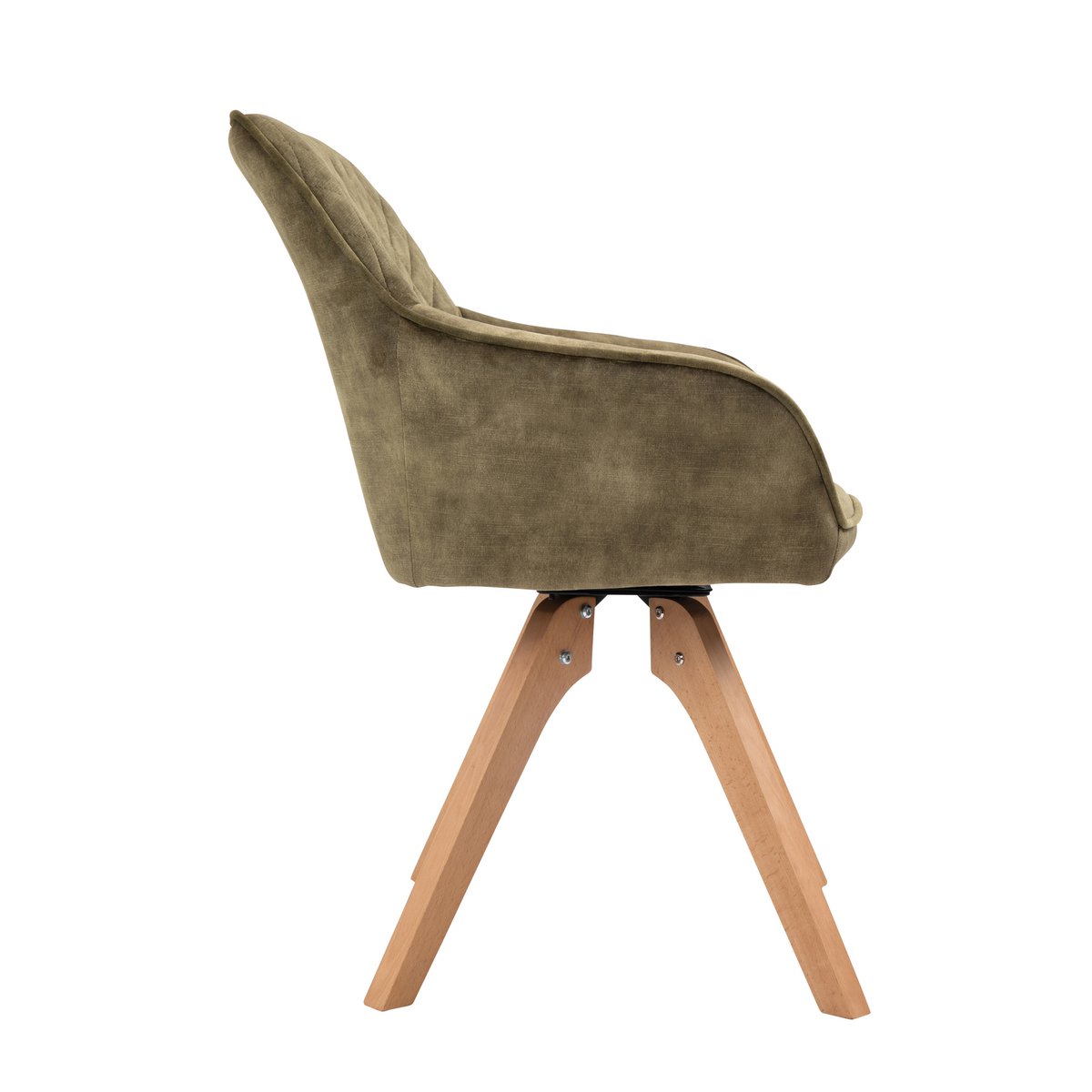 Fauteuil vintage fluweel velours, groen