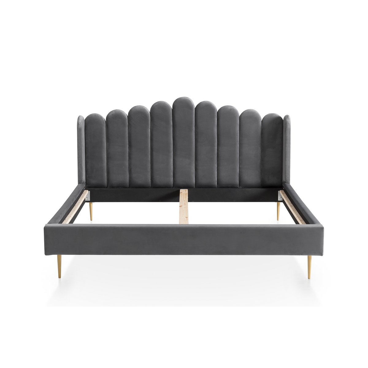 Fluwelen schelpenbed 140x200 cm
