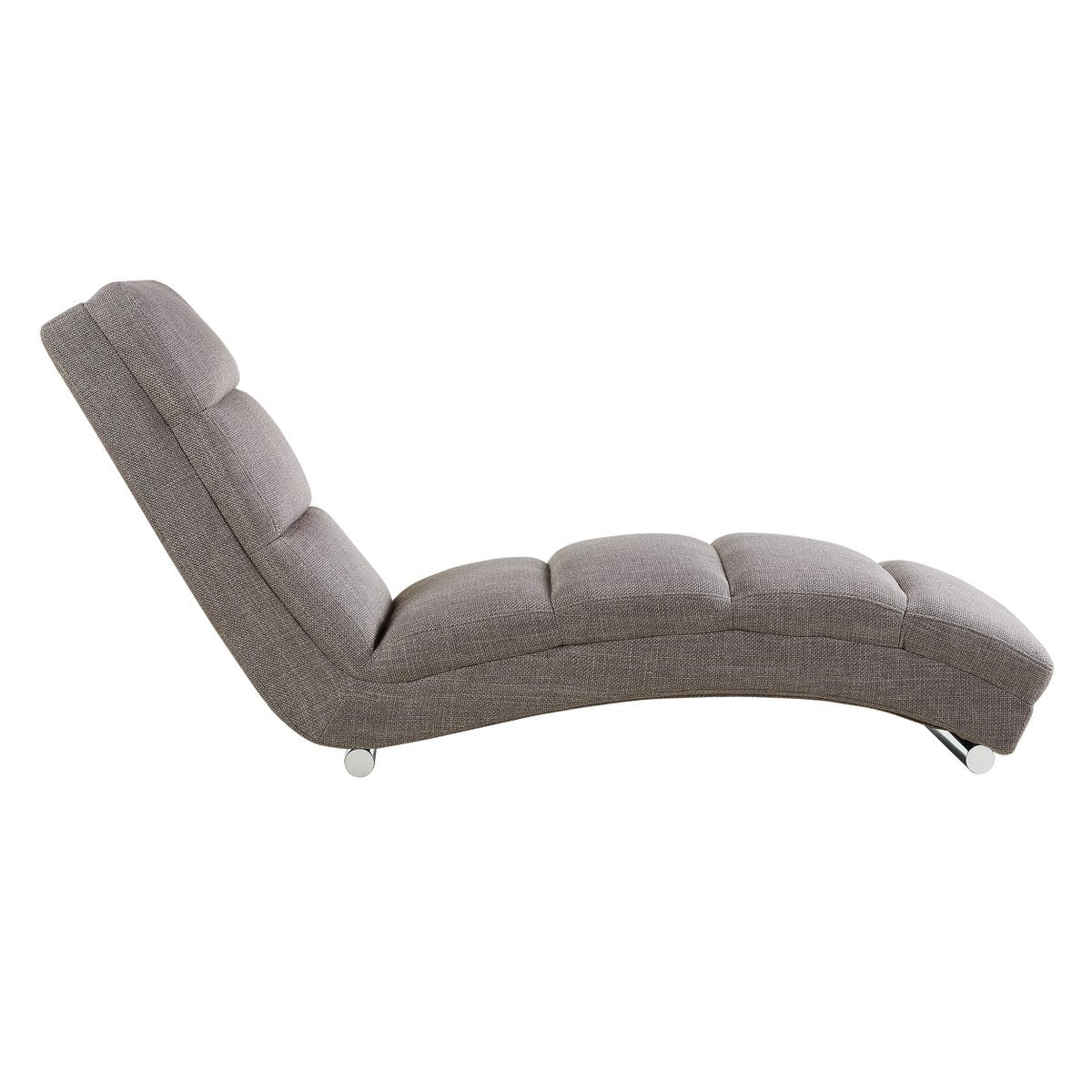 Chaise longue structuurstof grijs