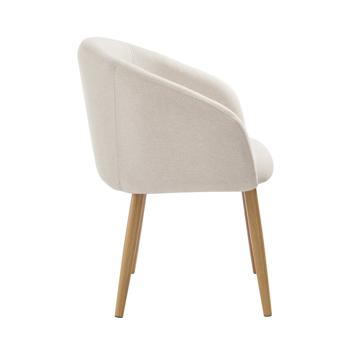 Fauteuilset van 2 structuurstof beige