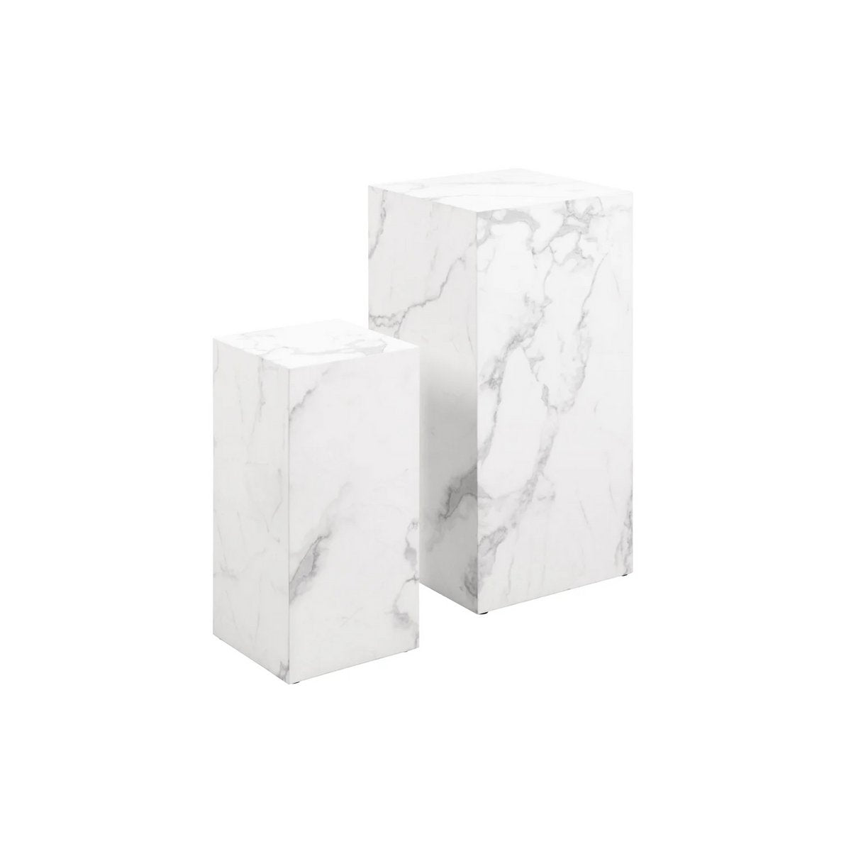 Bijzettafel set van 2 wit