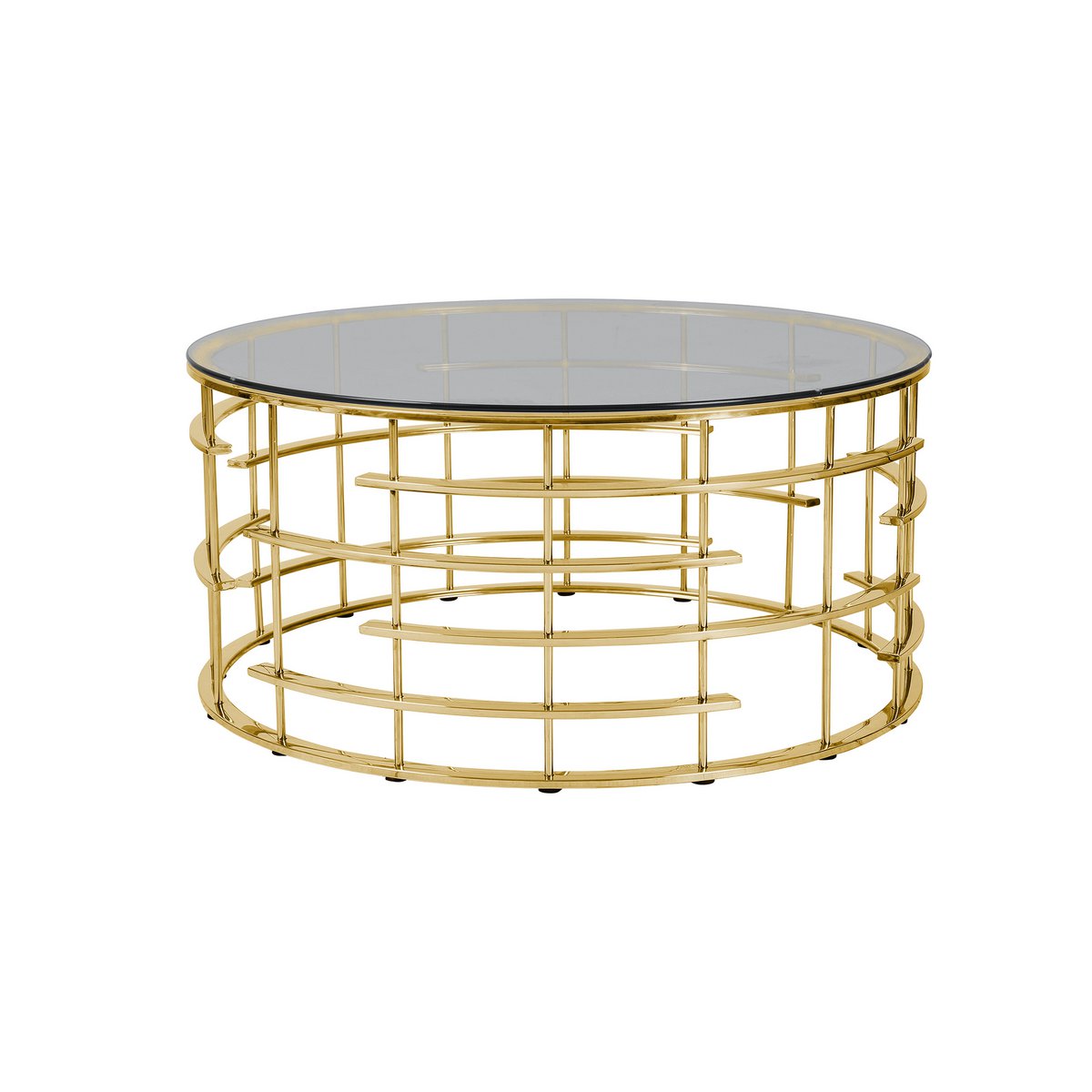 Salontafel goud/grijs Ø 90 cm