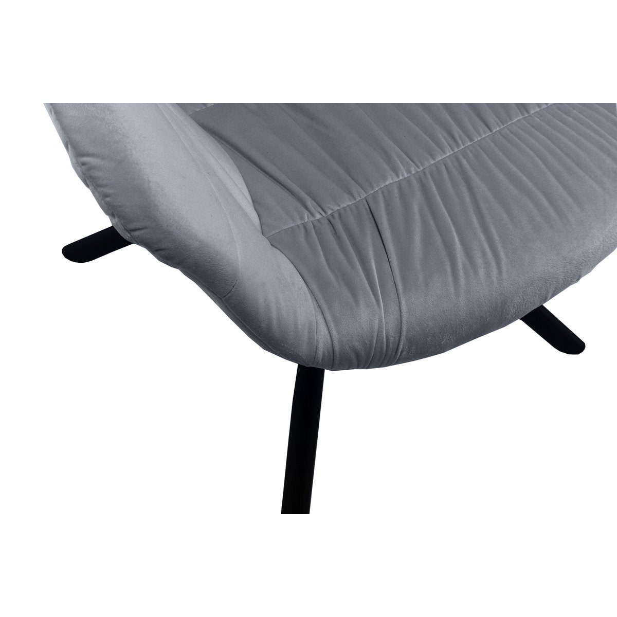 Fauteuil met honingraatstiksel in grijs fluweel