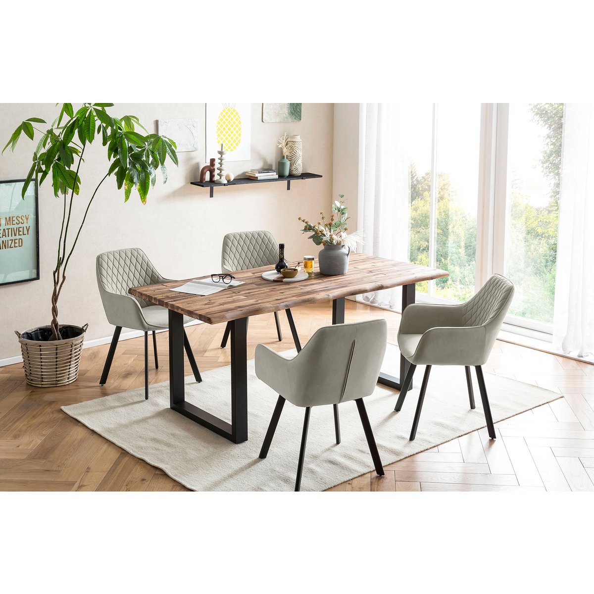 Set van 2 fauteuils beige