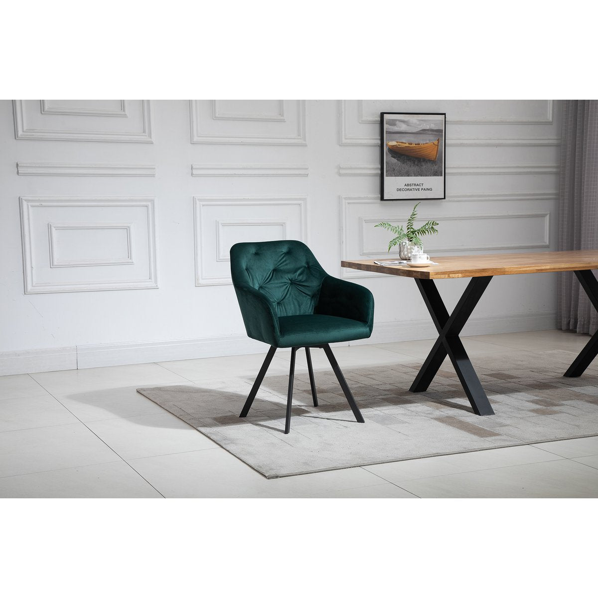 Fauteuil met 360° draaifunctie dennengroen