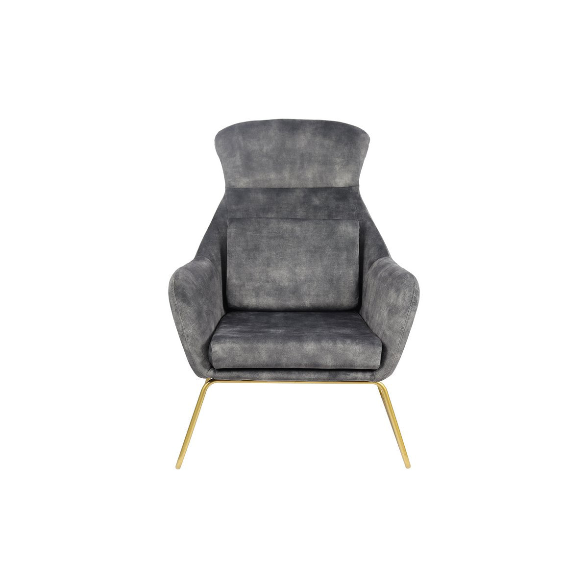 Loungestoel van grijs fluweel