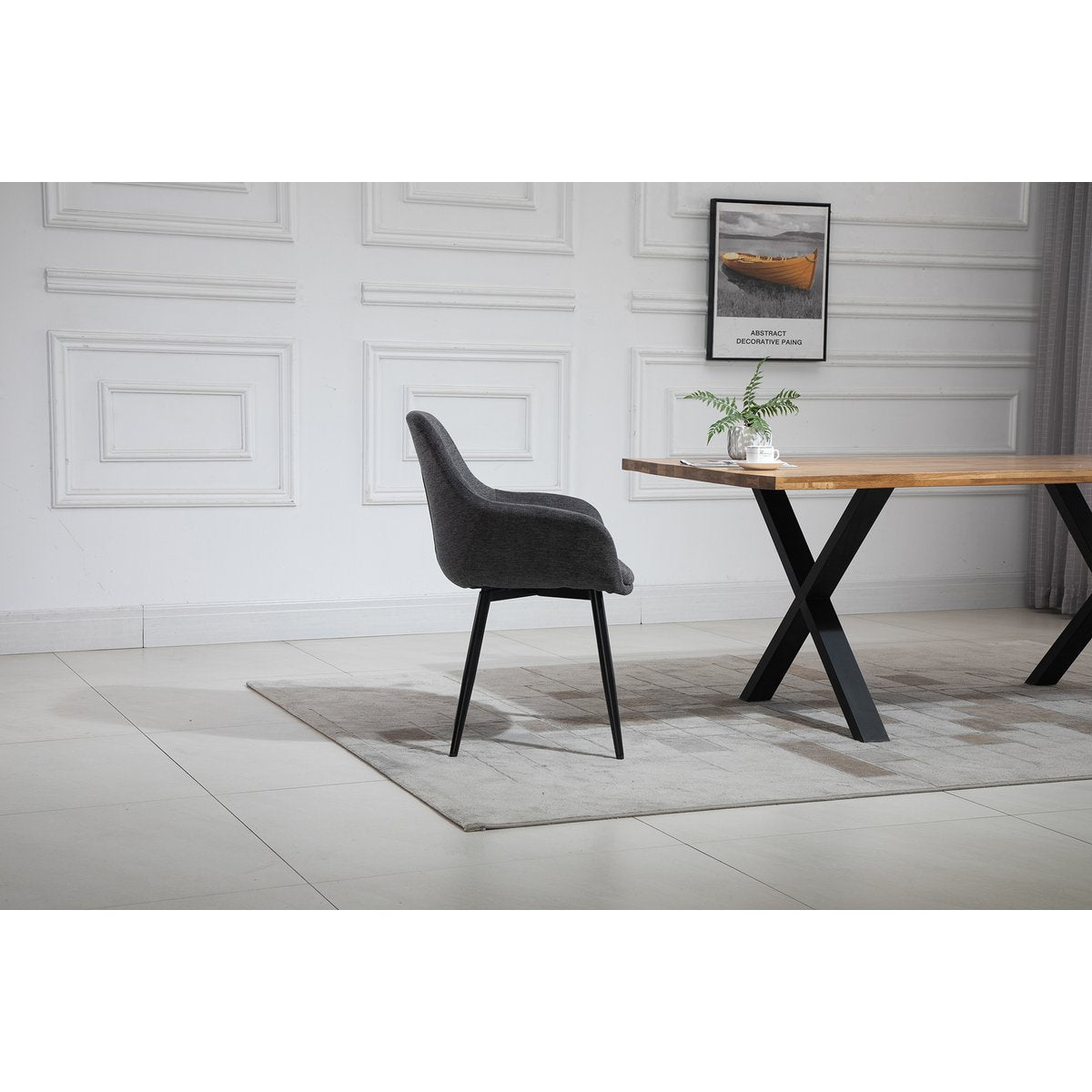 Set van 2 fauteuils antraciet