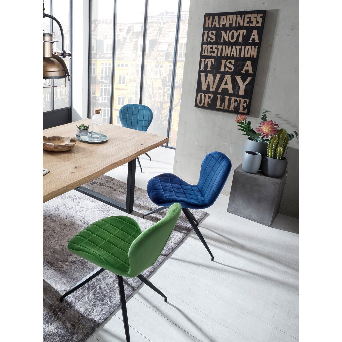 Tafel 200x100 cm, wild eiken, zwart frame