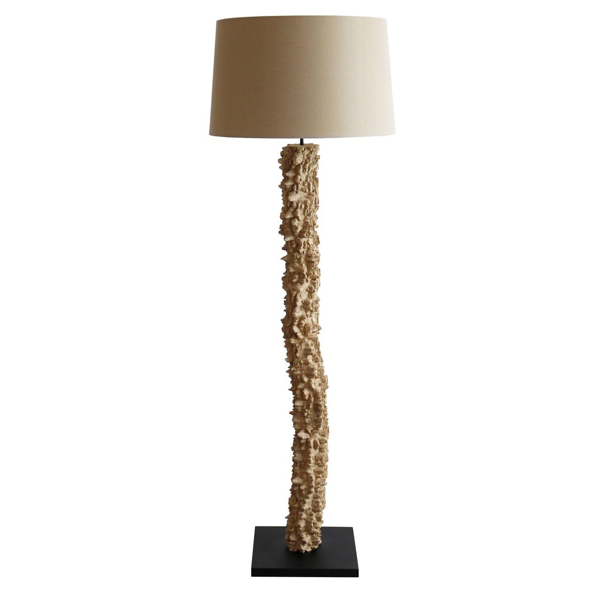 Vloerlamp drijfhout naturel/wit 150 cm