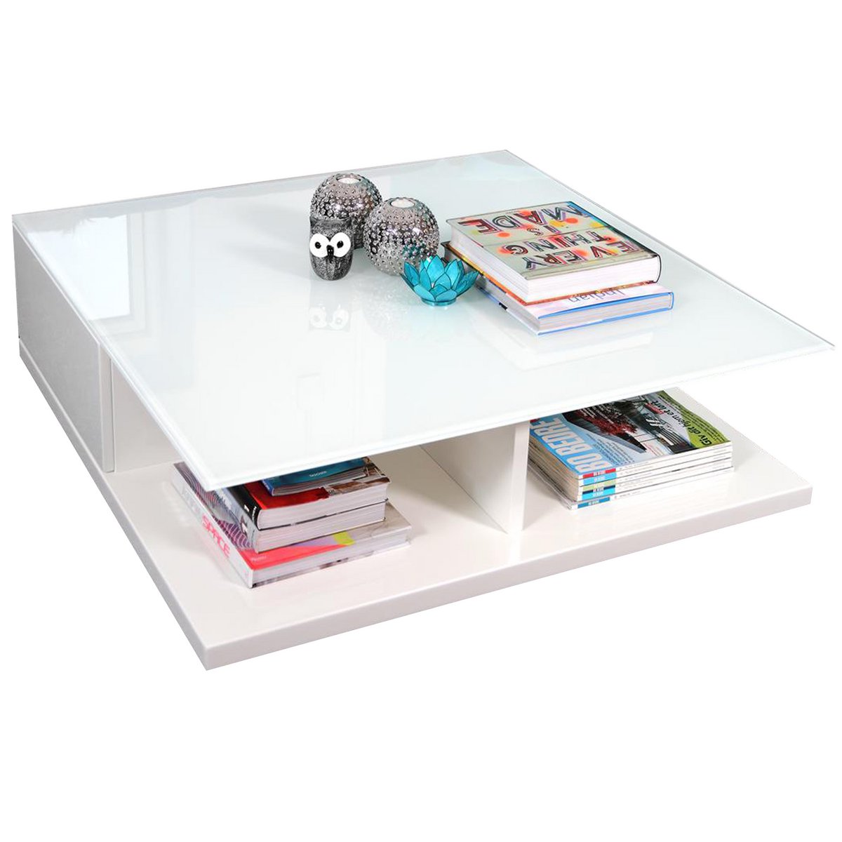 Salontafel 100x100x36 cm wit