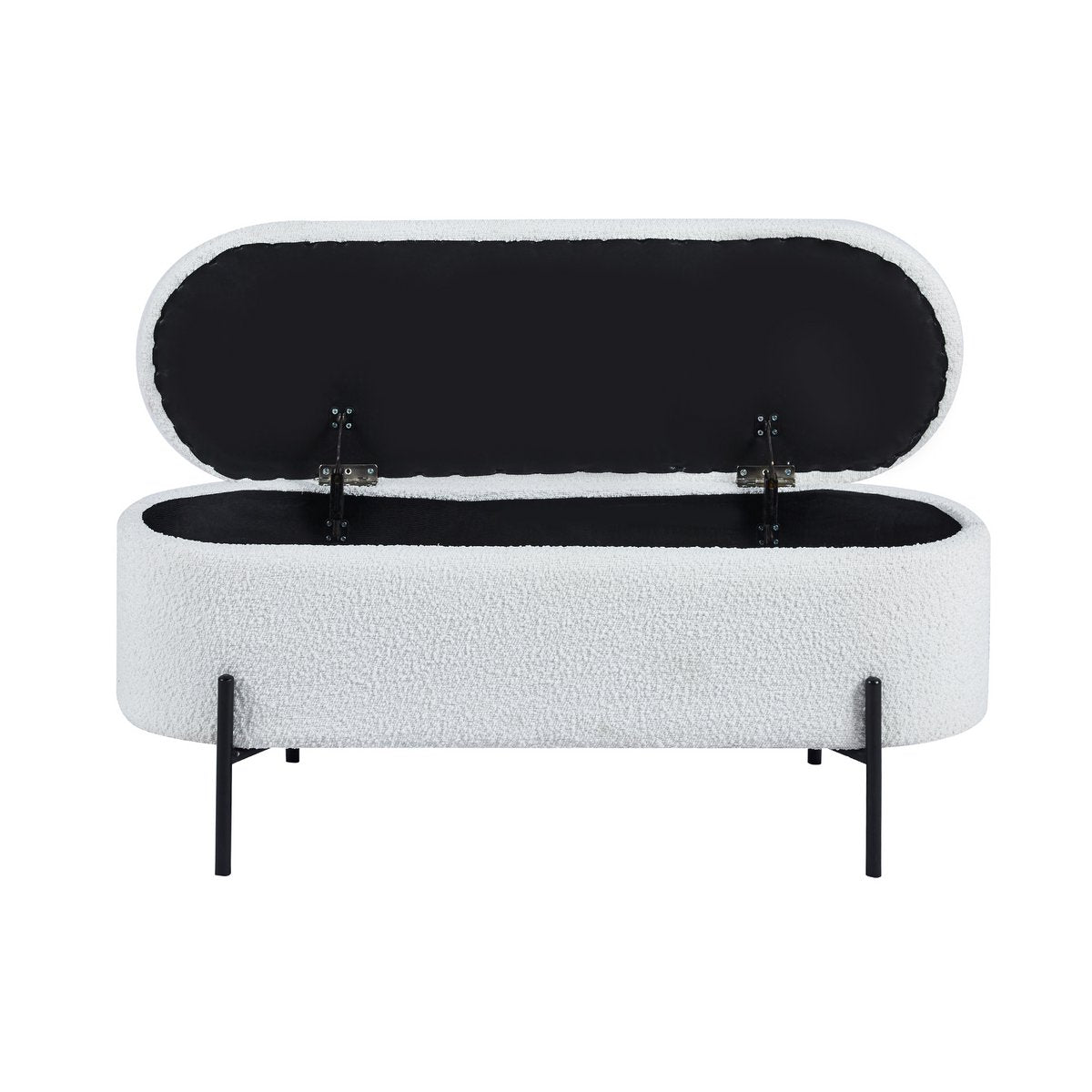 Bedbank met opbergfunctie wit