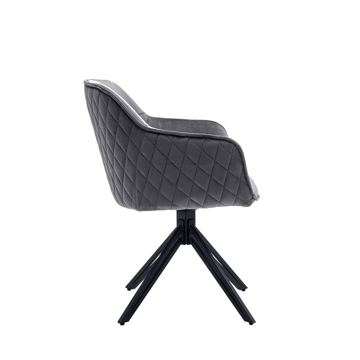 Fauteuil met honingraatquilt grijs