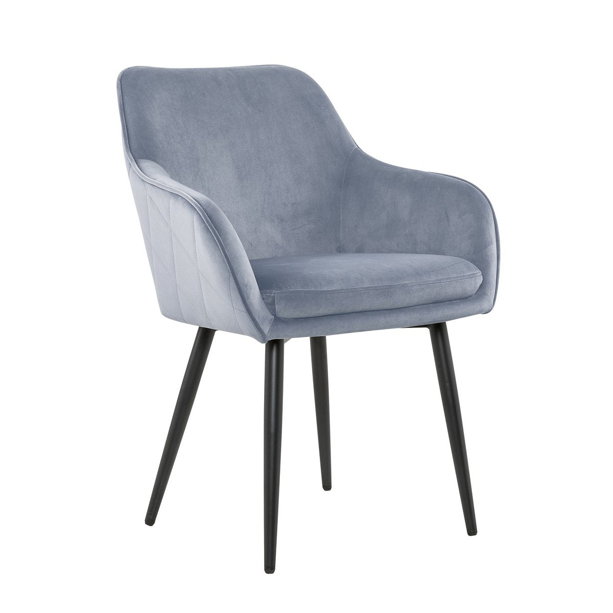 Eetkamerstoel lichtgrijs fluweel