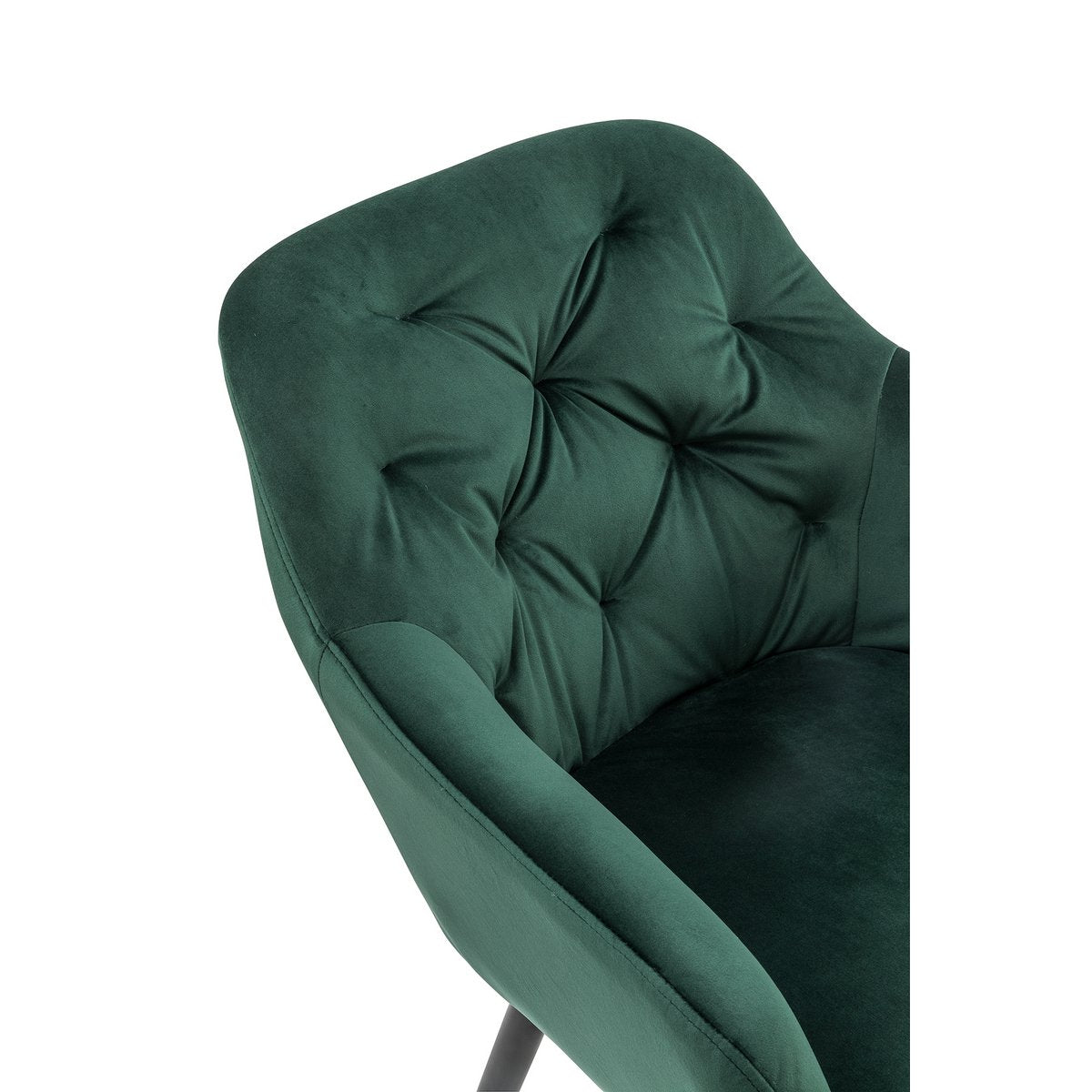 Groene fluwelen fauteuil
